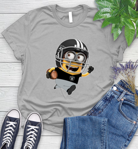 NFL Oakland Raiders Minions Disney Football Sports Women's T-Shirt 5