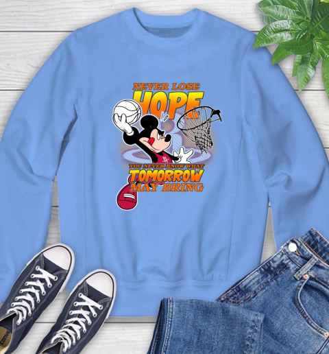 Houston Rockets NBA Basketball Mickey Disney Never Lose Hope Sweatshirt 11