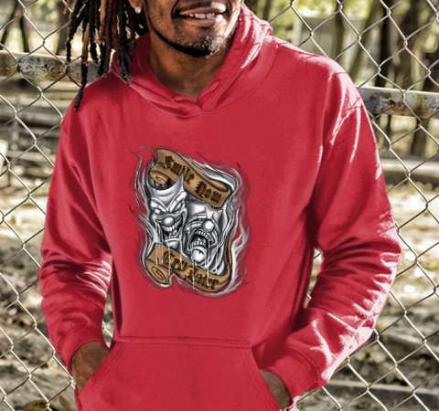 Clown Smile Now Cry Later Hoodie nqz5 clown smile now cry later hoodie 23 front red