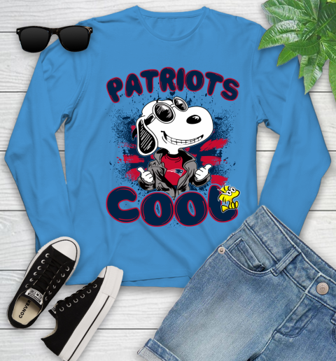 NFL Football New England Patriots Cool Snoopy Shirt Youth Long Sleeve 7