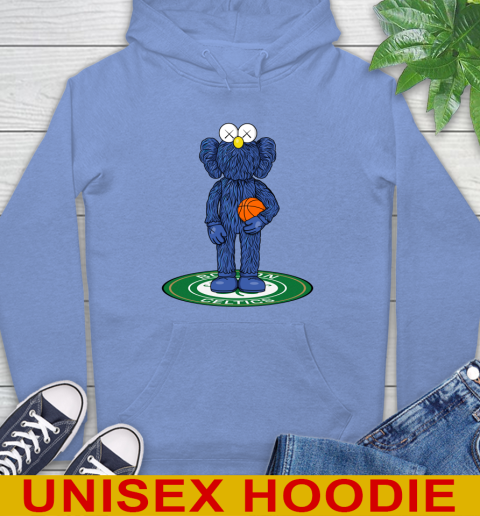 NBA Basketball Boston Celtics Kaws Bff Blue Figure Shirt Hoodie 11