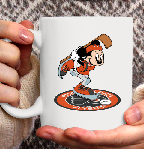 NHL Hockey Philadelphia Flyers Cheerful Mickey Disney Shirt Ceramic Mug 11oz 2