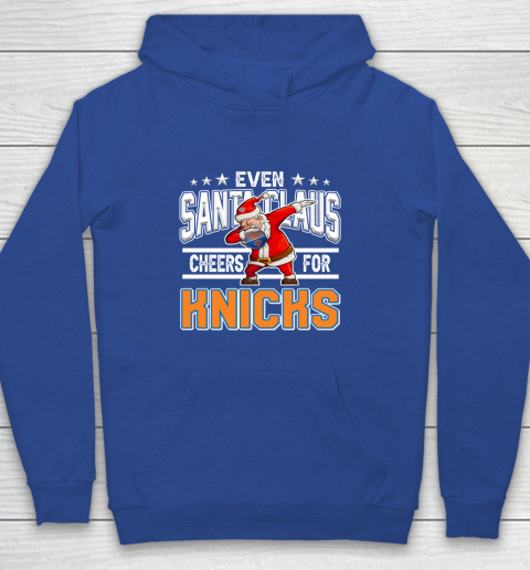 New York Knicks Even Santa Claus Cheers For Christmas NBA Youth Hoodie 6