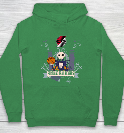 NBA Portland Trail Blazers Basketball Jack Skellington Halloween Hoodie 5