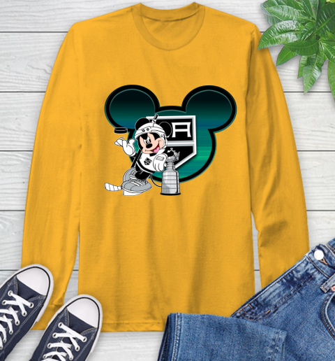 NHL Los Angeles Kings Stanley Cup Mickey Mouse Disney Hockey T Shirt Long Sleeve T-Shirt 3