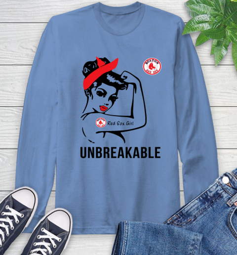 MLB Boston Red Sox Girl Unbreakable Baseball Sports Long Sleeve T-Shirt 10