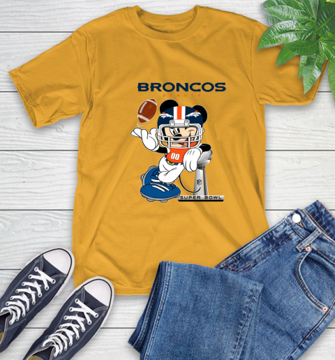 NFL Denver Broncos Mickey Mouse Disney Super Bowl Football T Shirt T-Shirt 3