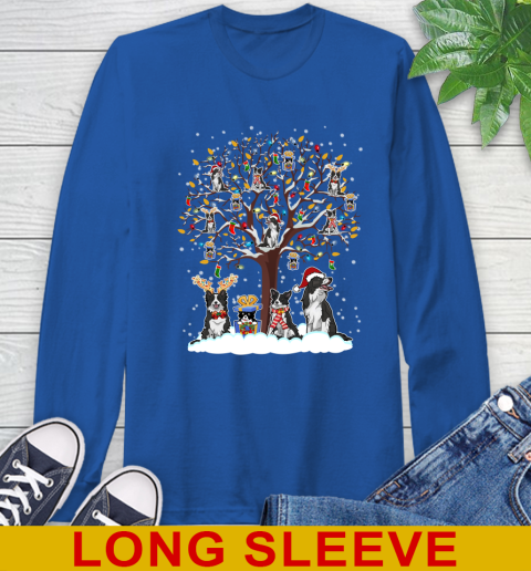 Border collie dog pet lover light christmas tree shirt 65