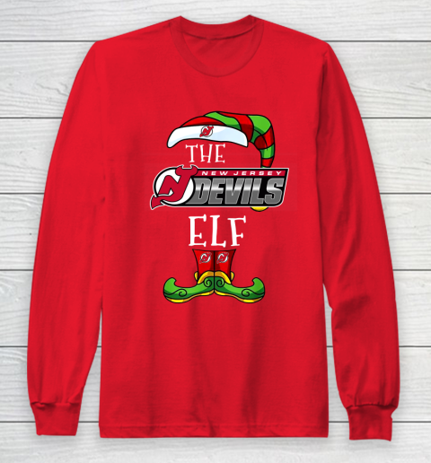 New Jersey Devils Christmas ELF Funny NHL Long Sleeve T-Shirt 7