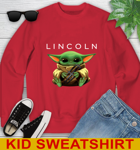Star Wars Baby Yoda Hugs Lincoln Car Shirt 115
