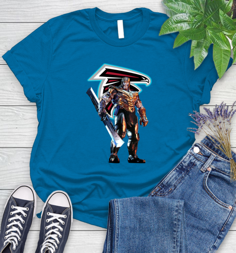 NFL Thanos Gauntlet Avengers Endgame Football Atlanta Falcons Women's T-Shirt 7
