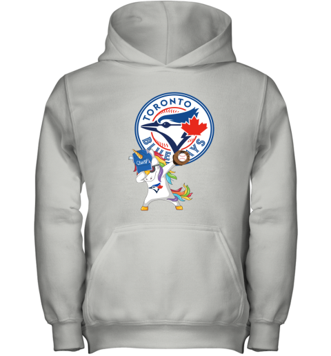 Hip Hop Dabbing Unicorn Flippin Love Toronto Blue Jays Youth Hoodie