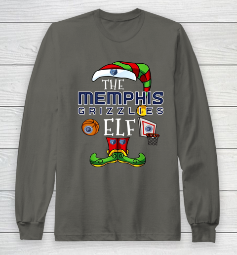 Memphis Grizzlies Christmas ELF Funny NBA Long Sleeve T-Shirt 5