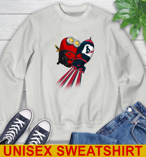 NFL Football Houston Texans Deadpool Minion Marvel Shirt Sweatshirt 6 NFL Football Houston Texans Deadpool Minion Marvel Shirt Sweatshirt - Image 6