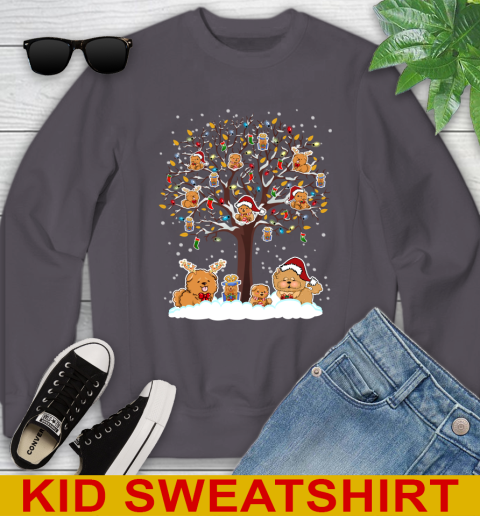 Chow Chow dog pet lover light christmas tree shirt 113