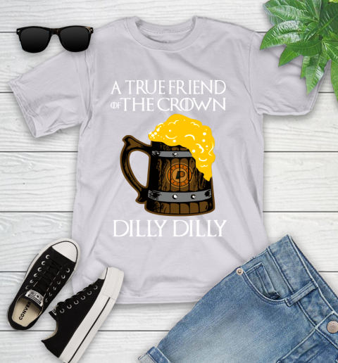 NBA Indiana Pacers A True Friend Of The Crown Game Of Thrones Beer Dilly Dilly Basketball Youth T-Shirt 4
