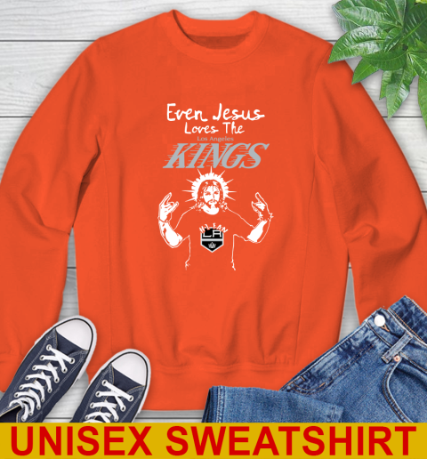 Los Angeles Kings NHL Hockey Even Jesus Loves The Kings Shirt Sweatshirt 3