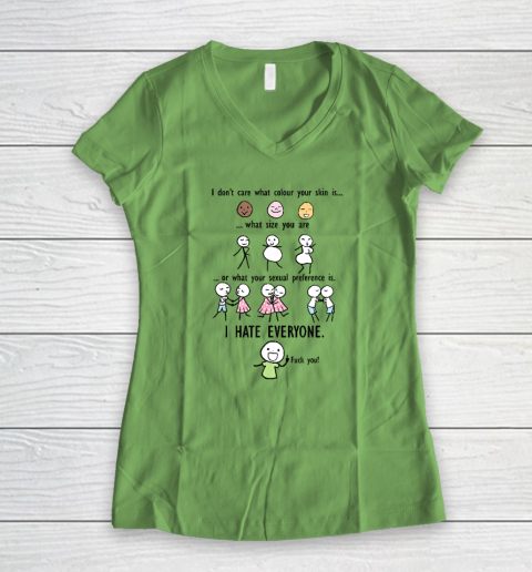 I Hate Everyone Women's V-Neck T-Shirt 4
