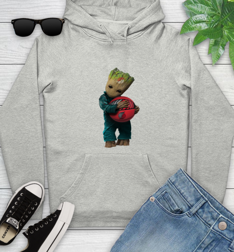 NBA Groot Guardians Of The Galaxy Basketball Sports Portland Trail Blazers Youth Hoodie