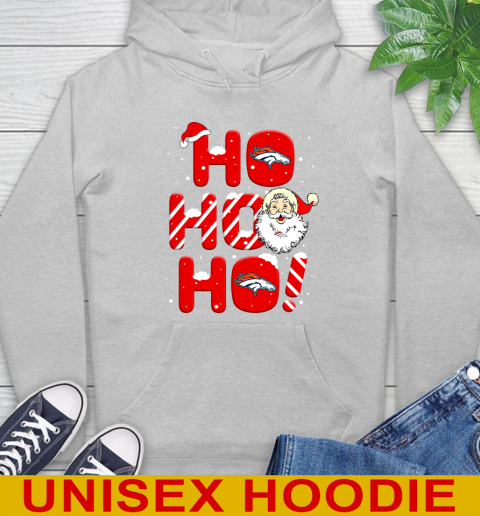 Denver Broncos NFL Football Ho Ho Ho Santa Claus Merry Christmas Shirt Hoodie 6