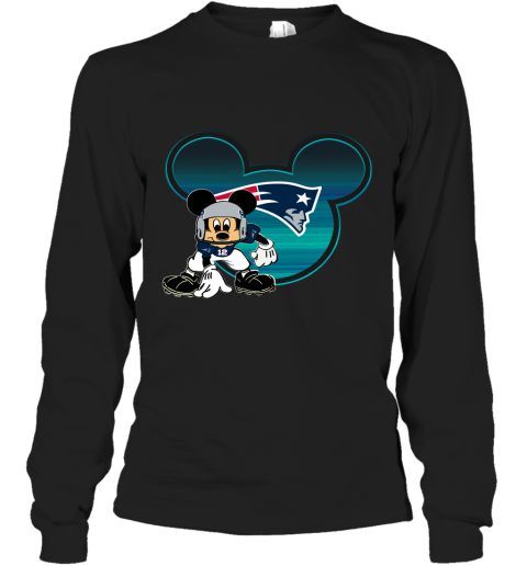 NFL New England Patriots Mickey Mouse Disney Football T Shirt qNF6ymDLmxF long sleeve tee 14 95 151514 front black