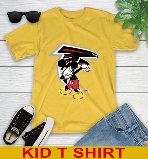 Atlanta Falcons NFL Football Dabbing Mickey Disney Sports Youth T-Shirt 8