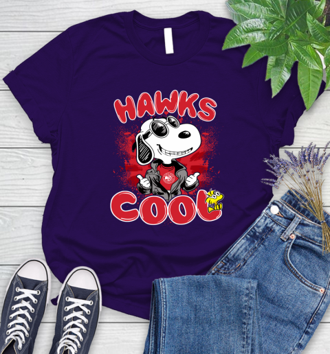 NBA Basketball Atlanta Hawks Cool Snoopy Shirt Women's T-Shirt 4