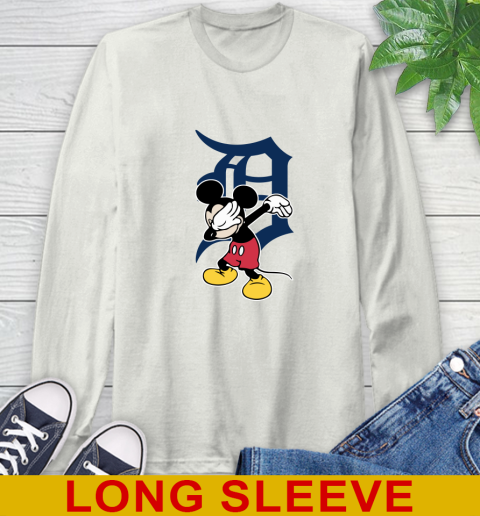 Detroit Tigers MLB Baseball Dabbing Mickey Disney Sports Long Sleeve T-Shirt 12