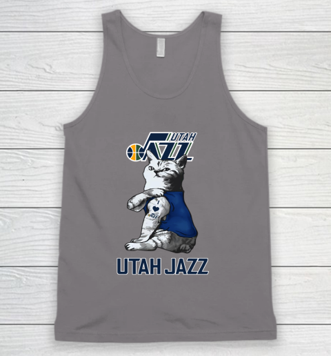 NBA Basketball My Cat Loves Utah Jazz Tank Top 6