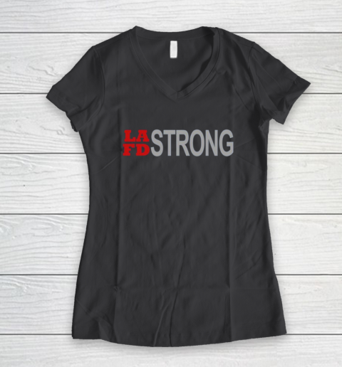 LAFD Strong Women's V-Neck T-Shirt 8