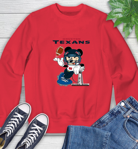 NFL Houston Texans Mickey Mouse Disney Super Bowl Football T Shirt Sweatshirt 10