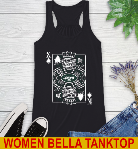 New York Jets NFL Football The King Of Spades Death Cards Shirt Racerback Tank