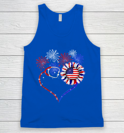 Patriotic Nurse 4th Of July American Flag Independence Day Tank Top 4