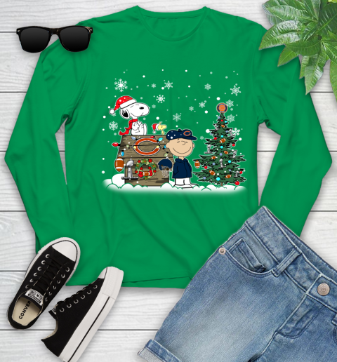 NFL Chicago Bears Snoopy Charlie Brown Christmas Football Super Bowl Sports Youth Long Sleeve 7