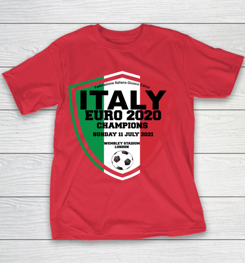 Italy Football Italian Football Forza Italia Champions Euro 2020 Youth T-Shirt 7