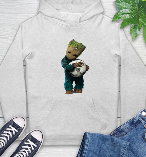 NBA Groot Guardians Of The Galaxy Basketball Sports Brooklyn Nets Hoodie