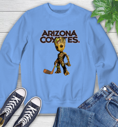 Arizona Coyotes NHL Hockey Groot Marvel Guardians Of The Galaxy Sweatshirt 11