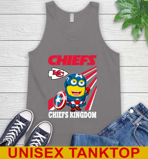NFL Football Kansas City Chiefs Captain America Marvel Avengers Minion Shirt Tank Top 6
