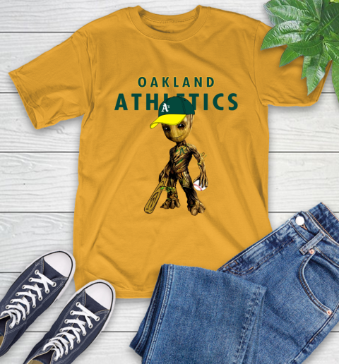 MLB Oakland Athletics Groot Guardians Of The Galaxy Baseball T-Shirt 3