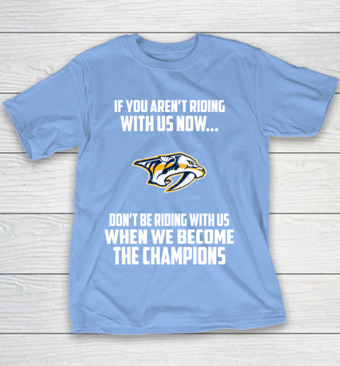 NHL Nashville Predators Hockey We Become The Champions Youth T-Shirt 8
