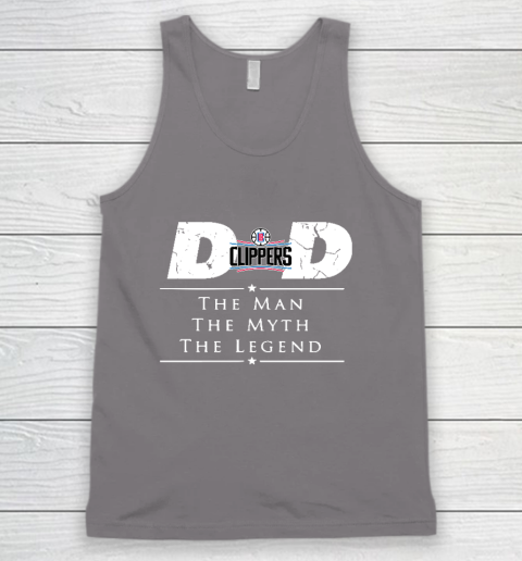 LA Clippers NBA Basketball Dad The Man The Myth The Legend Tank Top - Image 7