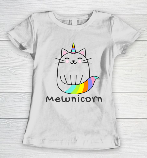 Mewnicorn cute clever design funny unicorn cat boy girl Women's T-Shirt