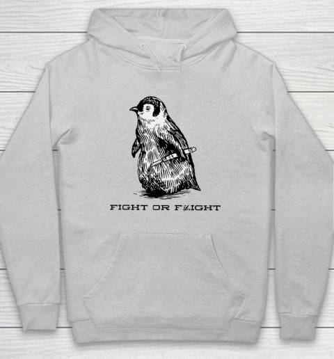 Fight Or Flight Funny Penguin Pun Hoodie - Image 5