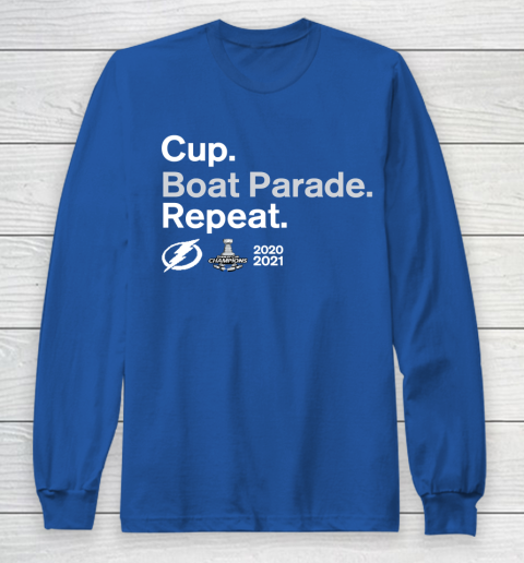 Cup Boat Parade Repeat Tampa bay Lightnings Stanley Hockey 2021 Long Sleeve T-Shirt 6