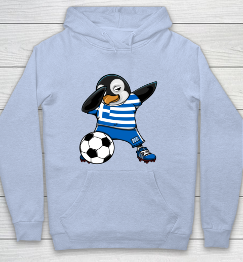 Dabbing Penguin Greece Soccer Fans Jersey Football Lovers Hoodie 5