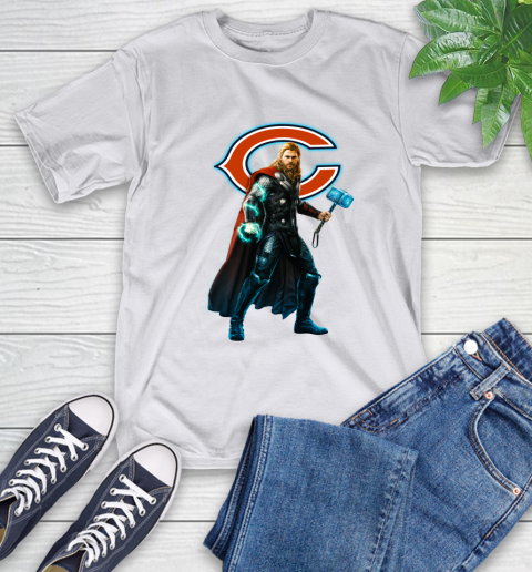 NFL Thor Avengers Endgame Football Chicago Bears T-Shirt 12