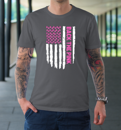 BREAST CANCER AWARENESS US flag design' Men's T-Shirt