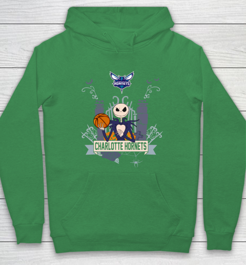 NBA Charlotte Hornets Basketball Jack Skellington Halloween Hoodie 5