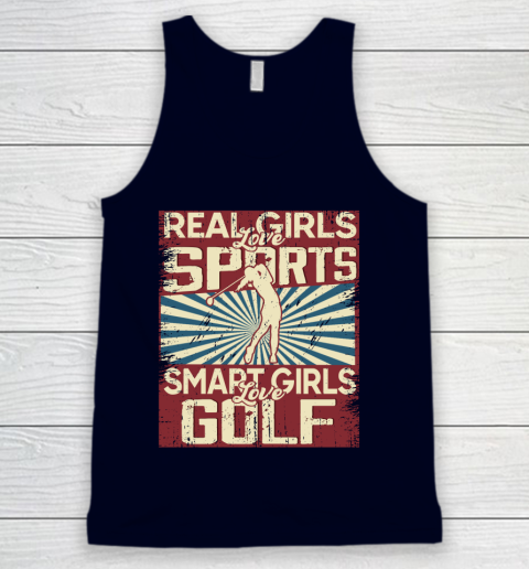 Real girls love sports smart girls love golf Tank Top 2