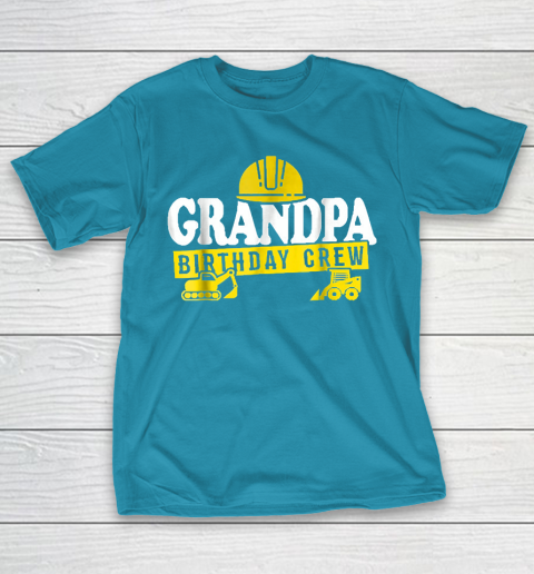 Grandpa Funny Gift Apparel  Grandpa Birthday Crew Construct T-Shirt 7